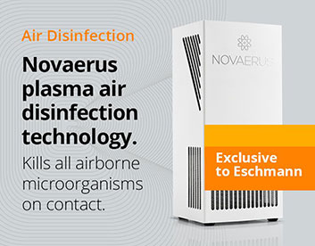 Air disinfection. Novaerus plasma air disinfection technology. Kills all airborne microorganisms on contact.