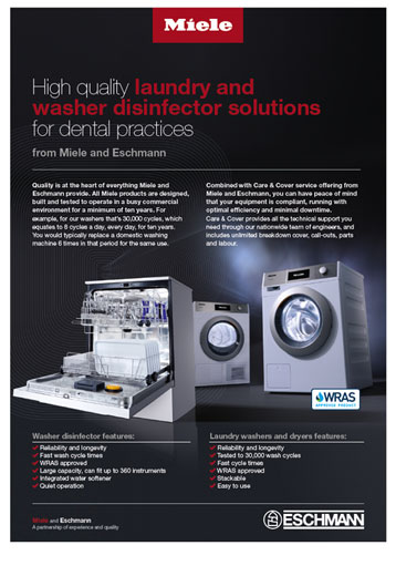 Miele Dental Laundry and washer disinfector brochure