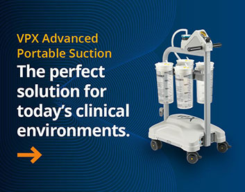 VPX Advanced Portable Suction. The perfect solution for today's clinical environments