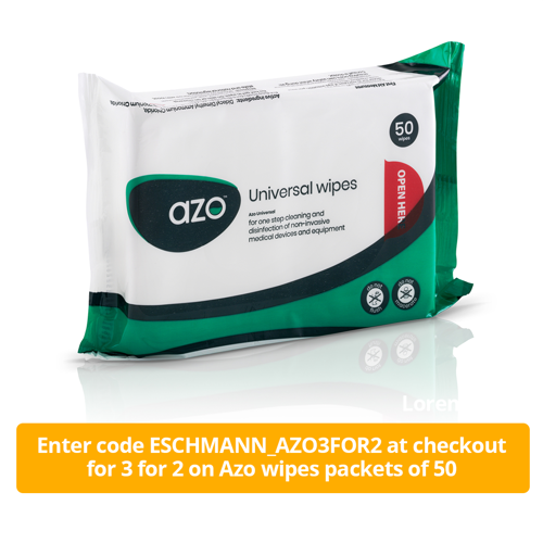 Azo Universal Alcohol Free Cleaning & Disinfectant Wipes Packet (50 wipes)
